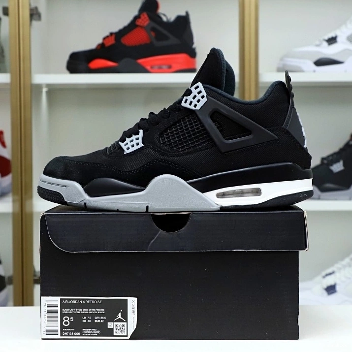 CANVAS" AIR JORDAN 4 "BLACK 1219